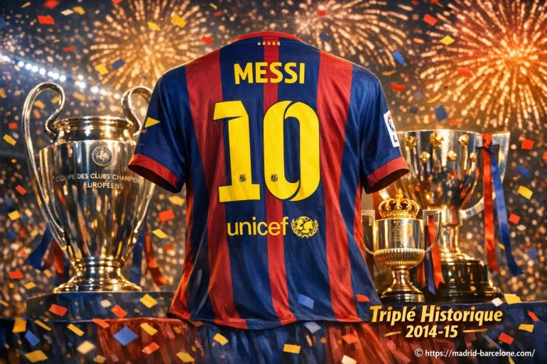 Maillot FC Barcelone 2014/15 et le triplé historique en Ligue des champions