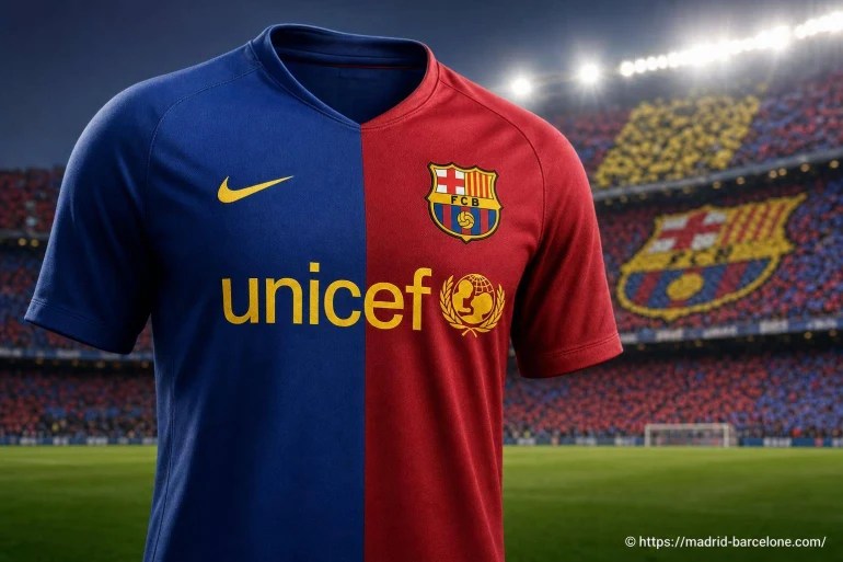 Maillot FC Barcelone avec le logo UNICEF : une révolution en façade