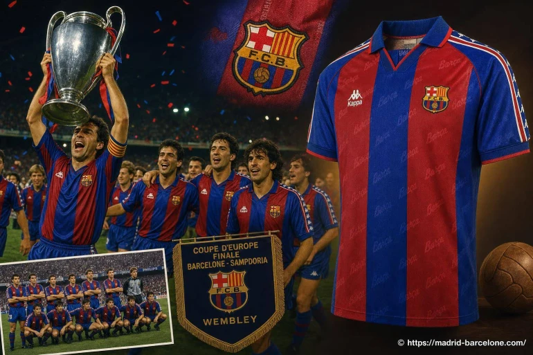 Maillot FC Barcelona 1991-92 : le premier sacre en Coupe d’Europe