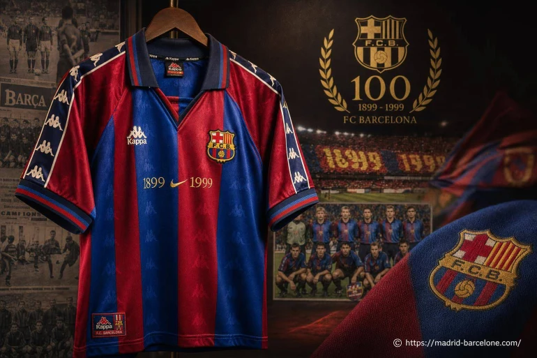 Maillot FC Barcelona 1998-99 : le centenaire du club