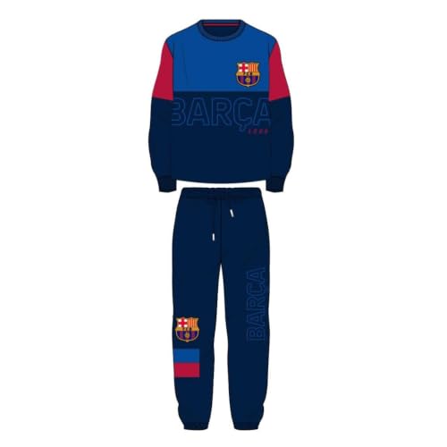 Pyjama Long pour Homme FC Barcelone Bleu pour lhiver Taille 