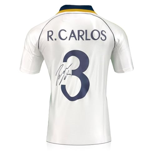 Maillot du Real Madrid 1999-00 signé par Roberto Carlos