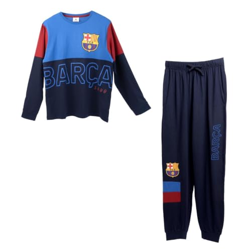 Pyjama Long pour Homme FC Barcelone Bleu pour lhiver Taille 