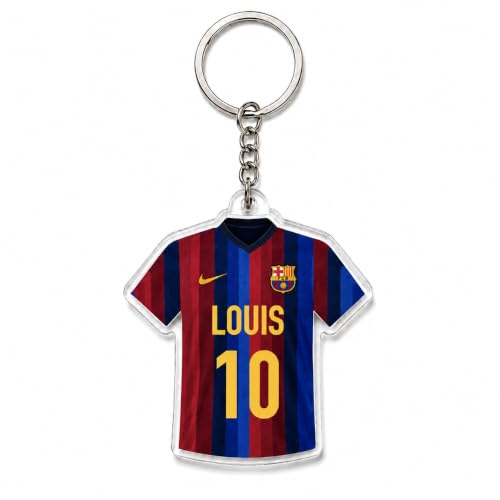 Porte-Clés Maillot Football Personnalisé avec Prénom et Numé