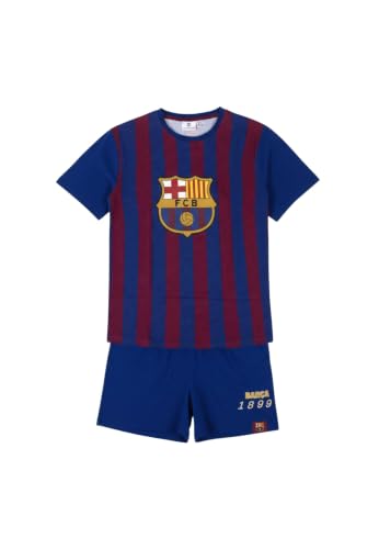 Pyjama Court FC Barcelone pour Homme - Ensemble 2 pièces ave