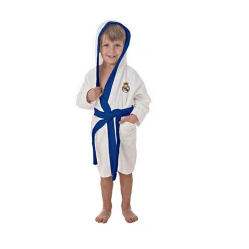 JYC CREATIVE Peignoir Real Madrid avec Capuche – Robe de Cha