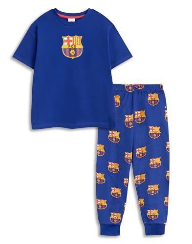 FC Barcelona Ensemble Pyjama Bleu à Manches Courtes et Jambe