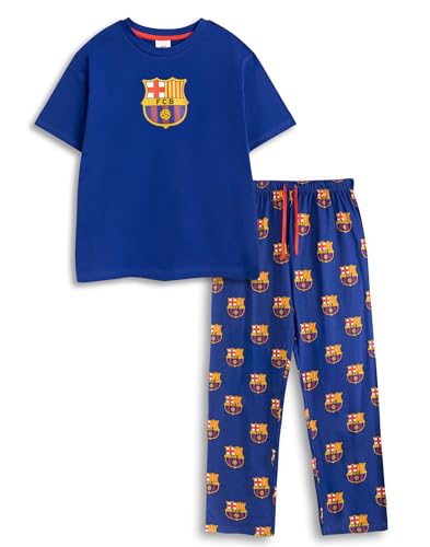 FC Barcelona Ensemble Pyjama Homme Bleu Manches Courtes Jamb
