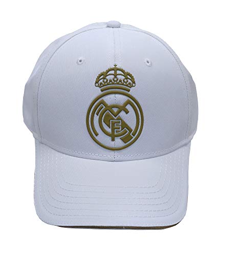 Real Madrid FC Rm3go19, Adultos Unisex Blanco/oro, Talla Úni
