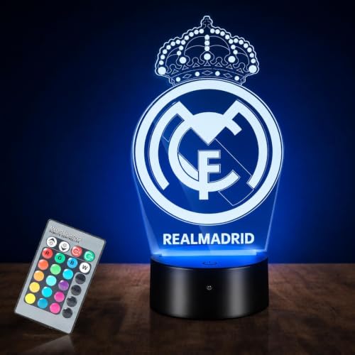 Madrid Veilleuse 3D Foot, Cadeau Garçon et Enfant, Lampe 16 