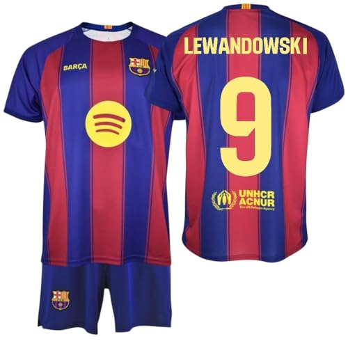 FCB FC Barcelona Kit Enfant 9 Lewandowski 1ère équipe 25/26 