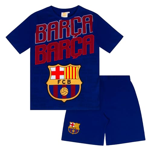 FC Barcelona Officiel - Ensemble de Pyjama Court thème Footb