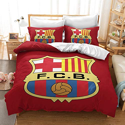 FCB Barcelona Housse De Couette Garçon Adolescent 3 Pièces E