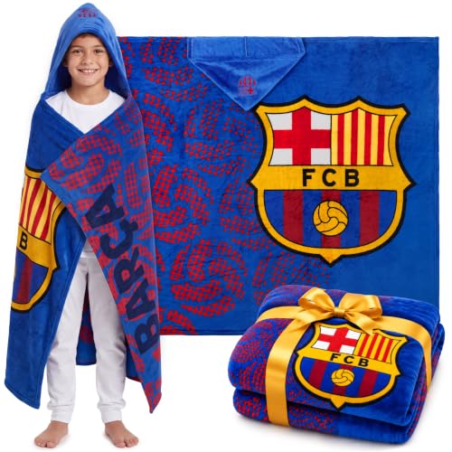 Get Trend FC Barcelona Couverture Polaire Enfant à Capuche, 