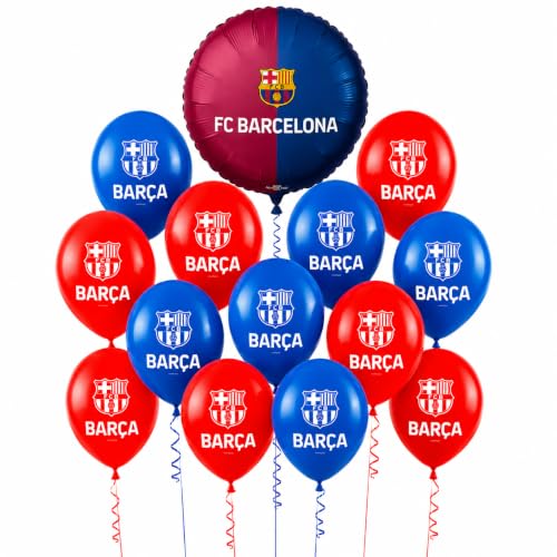 Ballons danniversaire FC Barcelone - Kit de 13 ballons avec 